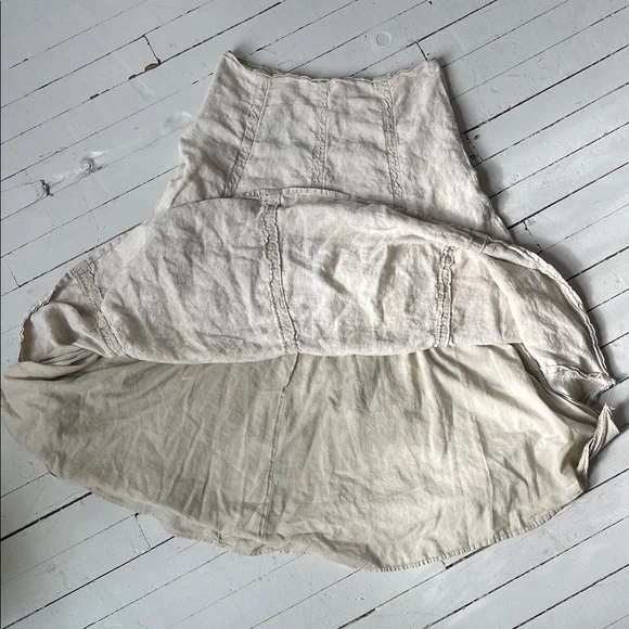 Vintage GAP Cream A-Line Women's Skirt, Linen